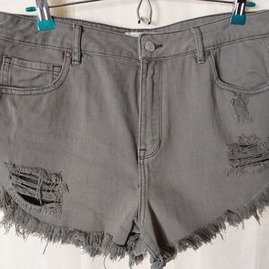 PACSUN Shorts, Women's Army Green High Rise Festival Jean Shorts, Size 30W